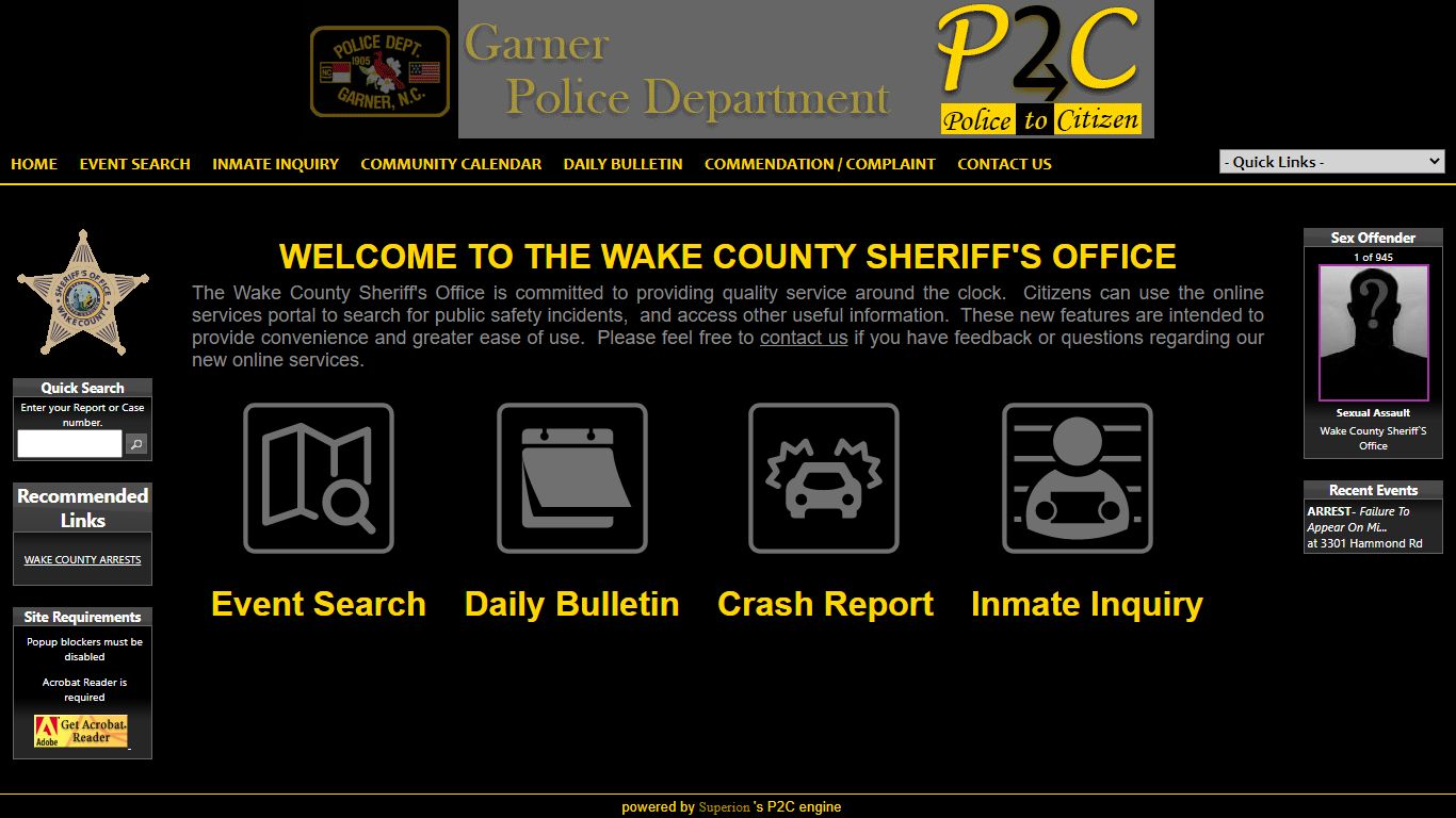 Wake County Sheriff's Office P2C